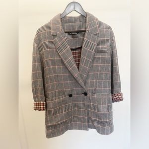 Zara checkered blazer. Don’t wear as much working from home.
